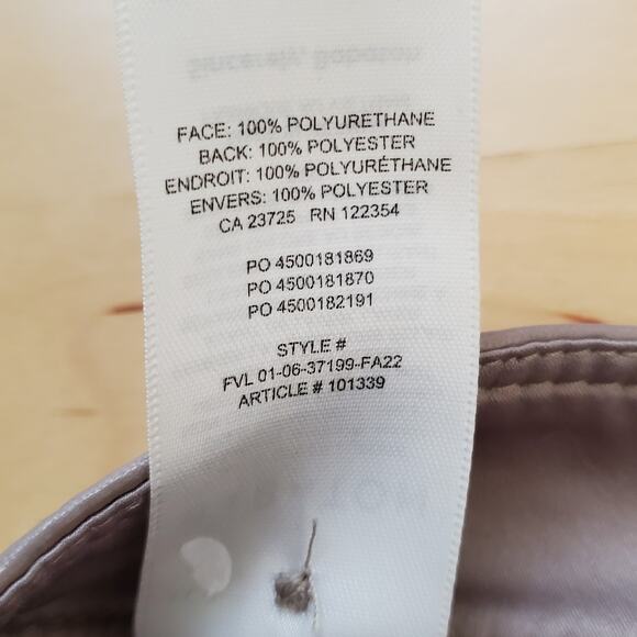 Aritzia Babaton Command Pant Vegan Leather Pants Mid-Rise Gold Camel Tan Size 8 - Picture 10 of 10